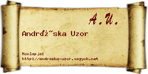 Andráska Uzor névjegykártya